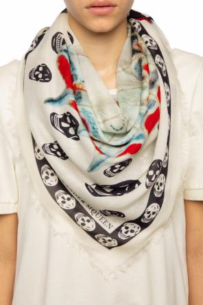 Patterned scarf, zdjęcie 2 Patterned scarf od Alexander McQueen